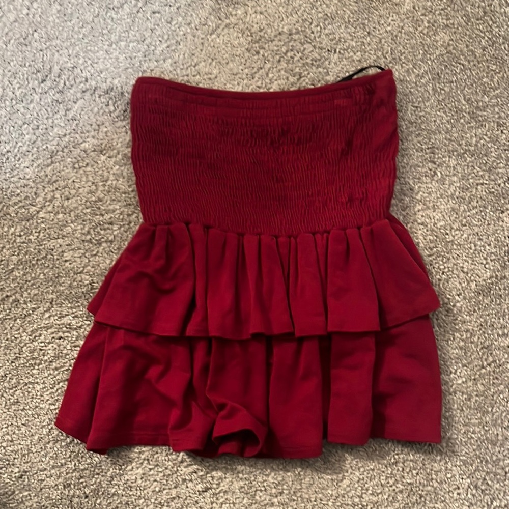 South Moon Under Red Mini Skirt